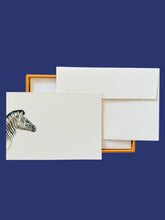 Load image into Gallery viewer, Zebra Stripe Notecard Set with Lined Envelopes
