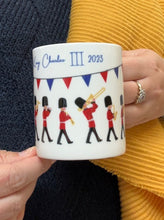 Load image into Gallery viewer, London Changing of the Guard King Charles Coronation Mug limited edition
