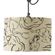 Load image into Gallery viewer, Wholesale Abstract Nude Lamp Shade - Mustard and Gray Trade Homeware and Gifts - Made in Britain
