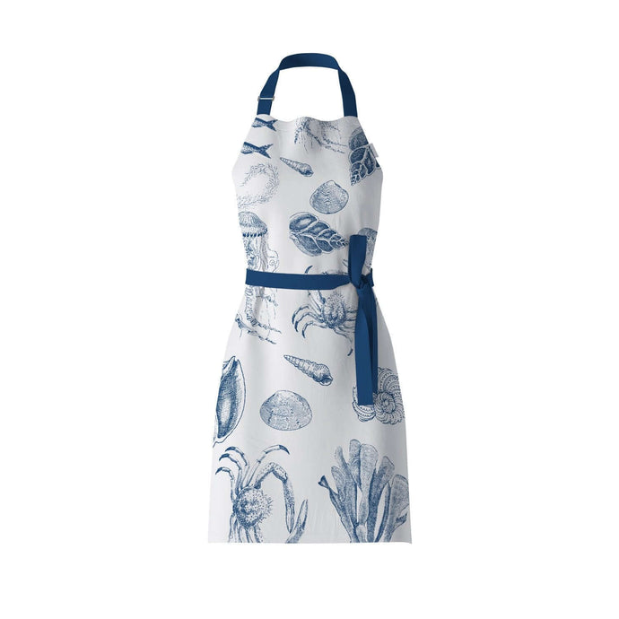 Wholesale Antiquarian Sealife Apron - Mustard and Gray Trade Homeware and Gifts - Made in Britain