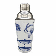 Load image into Gallery viewer, Wholesale Antiquarian Sealife Cocktail Shaker - Mustard and Gray Trade Homeware and Gifts - Made in Britain
