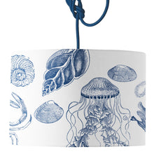 Load image into Gallery viewer, Wholesale Antiquarian Sealife Lamp Shade - Mustard and Gray Trade Homeware and Gifts - Made in Britain
