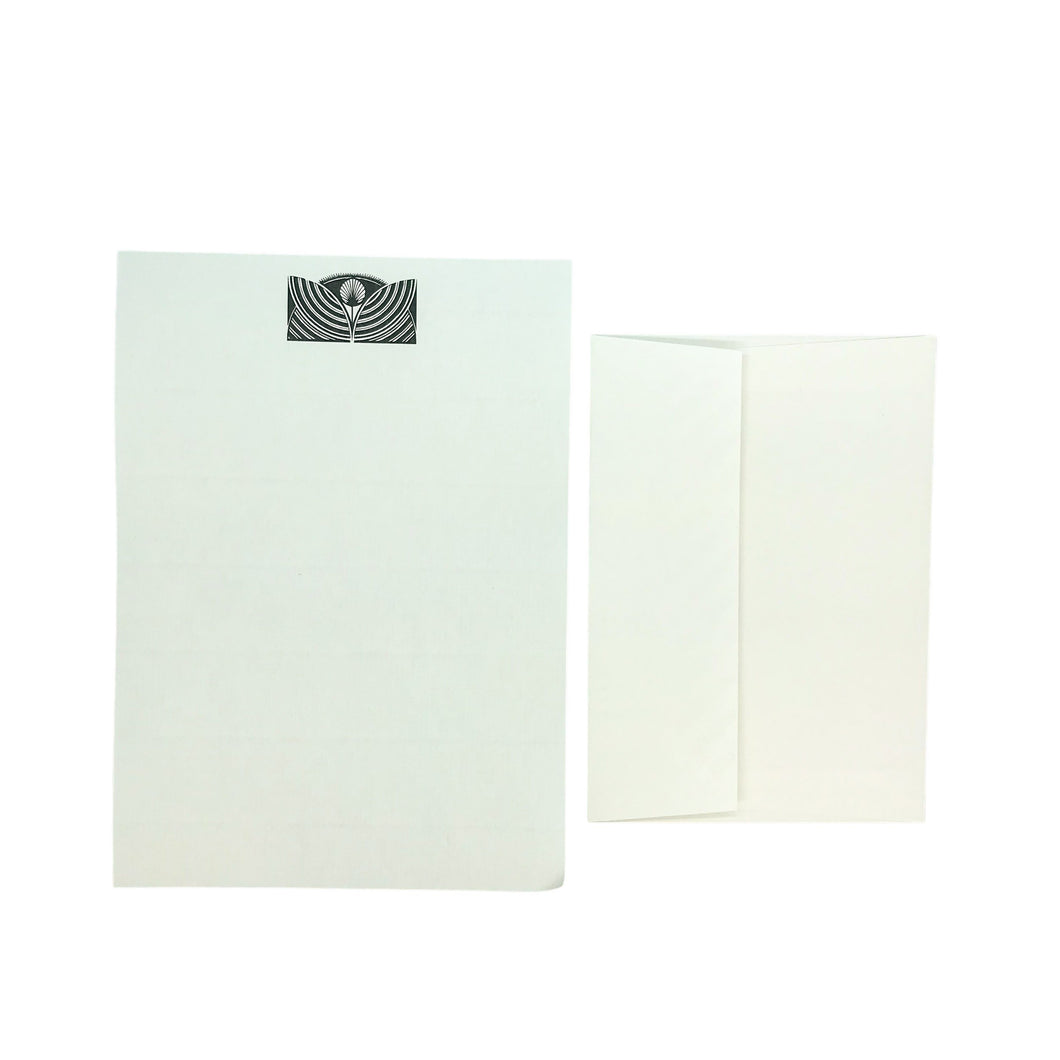 Wholesale Art Deco Writing Paper Compendium - Mustard and Gray Trade Homeware and Gifts - Made in Britain