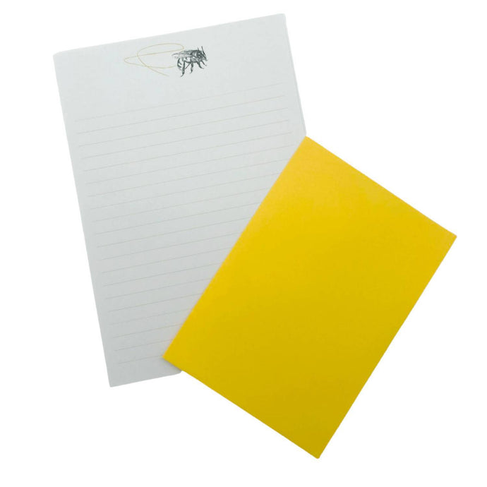 Wholesale Bee Swirl Lined Writing Paper Compendium - Mustard and Gray Trade Homeware and Gifts - Made in Britain