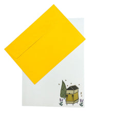 Load image into Gallery viewer, Wholesale Beryl&#39;s Bee Hives Writing Paper Compendium - Mustard and Gray Trade Homeware and Gifts - Made in Britain
