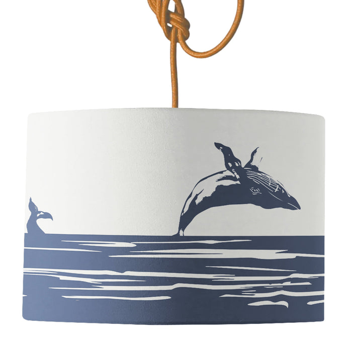 Wholesale Breaching Humpback Whale Lamp Shade - Mustard and Gray Trade Homeware and Gifts - Made in Britain
