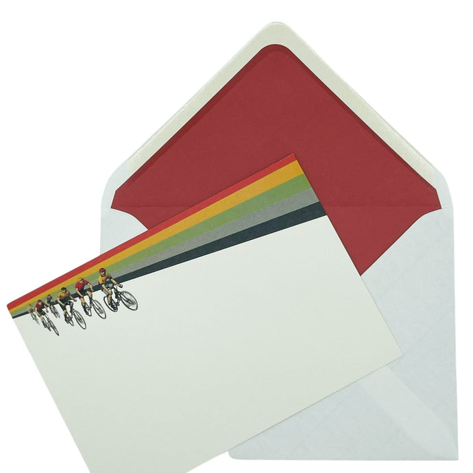 Wholesale Cameron Cycling with Lined Envelopes - Mustard and Gray Trade Homeware and Gifts - Made in Britain