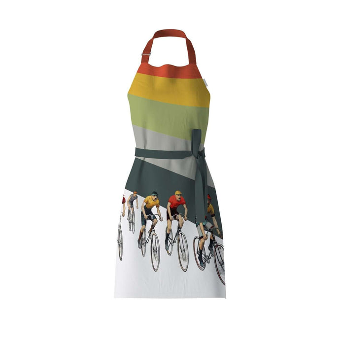 Wholesale Cameron Vintage Cycling Apron - Mustard and Gray Trade Homeware and Gifts - Made in Britain