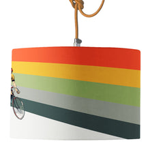 Load image into Gallery viewer, Wholesale Cameron Vintage Cycling Lamp Shade - Mustard and Gray Trade Homeware and Gifts - Made in Britain

