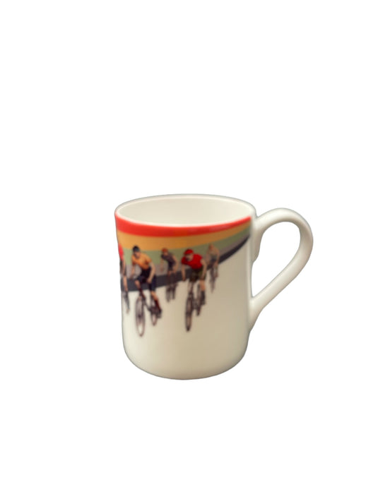 Wholesale Cameron Vintage Cycling 250ml Mug - Mustard and Gray Trade Homeware and Gifts - Made in Britain