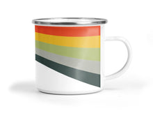 Load image into Gallery viewer, Wholesale Cameron Vintage Cycling Enamel Metal Tin Cup - Mustard and Gray Trade Homeware and Gifts - Made in Britain
