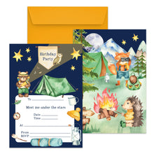 Load image into Gallery viewer, Wholesale Camping Party Invitations - Mustard and Gray Trade Homeware and Gifts - Made in Britain
