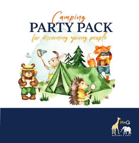 Wholesale Camping Party Pack - Mustard and Gray Trade Homeware and Gifts - Made in Britain
