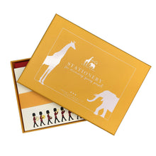 Load image into Gallery viewer, Wholesale Changing of the Guard Notecard Set - Mustard and Gray Trade Homeware and Gifts - Made in Britain
