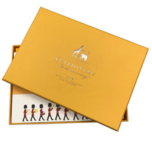 Load image into Gallery viewer, Wholesale Changing of the Guard Notecard Set with Yellow Envelopes - Mustard and Gray Trade Homeware and Gifts - Made in Britain
