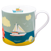 Load image into Gallery viewer, Wholesale Charlie&#39;s Coast 400ml Mug - Mustard and Gray Trade Homeware and Gifts - Made in Britain
