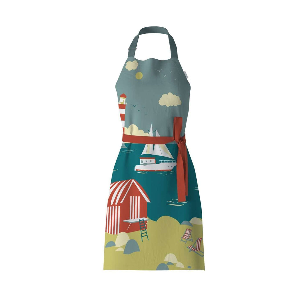Wholesale Charlie's Coast Apron - Mustard and Gray Trade Homeware and Gifts - Made in Britain