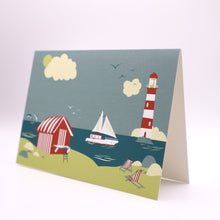 Load image into Gallery viewer, Wholesale Charlie&#39;s Coast Greetings Card - Mustard and Gray Trade Homeware and Gifts - Made in Britain
