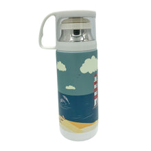 Load image into Gallery viewer, Wholesale Charlie&#39;s Coast Vintage Style Flask - Mustard and Gray Trade Homeware and Gifts - Made in Britain

