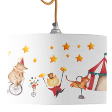 Load image into Gallery viewer, Wholesale Circus Lamp Shade - Mustard and Gray Trade Homeware and Gifts - Made in Britain
