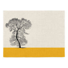 Load image into Gallery viewer, Wholesale Condover Headlands Oilseed Placemats (Set of Four) - Mustard and Gray Trade Homeware and Gifts - Made in Britain
