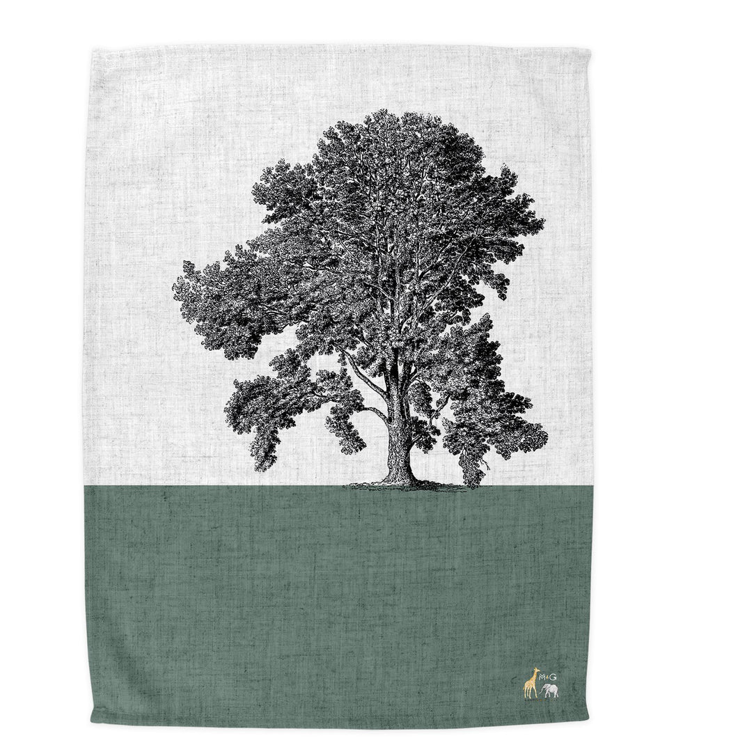 Wholesale Condover Headlands Young Barley Tea Towel - Mustard and Gray Trade Homeware and Gifts - Made in Britain