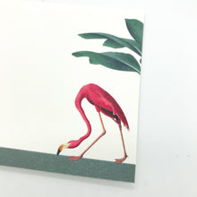Load image into Gallery viewer, Wholesale Darwin&#39;s Menagerie &quot;Foraging Flamingo&quot; Notecard Set with Lined Envelopes - Mustard and Gray Trade Homeware and Gifts - Made in Britain
