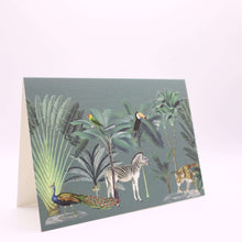 Load image into Gallery viewer, Wholesale Darwin&#39;s Menagerie Green Greetings Card - Mustard and Gray Trade Homeware and Gifts - Made in Britain
