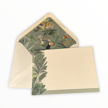 Load image into Gallery viewer, Wholesale Darwin&#39;s Menagerie &quot;Habitat&quot; Notecard Set with Lined Envelopes - Mustard and Gray Trade Homeware and Gifts - Made in Britain
