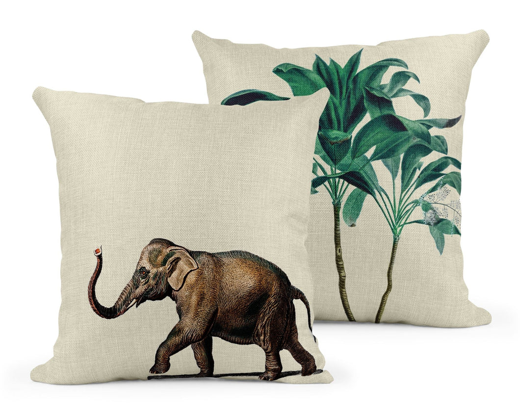 Wholesale Darwin's Menagerie Hasty Elephant Cushion - Mustard and Gray Trade Homeware and Gifts - Made in Britain