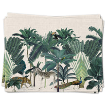 Load image into Gallery viewer, Wholesale Darwin&#39;s Menagerie Placemats (Set of Four) - Mustard and Gray Trade Homeware and Gifts - Made in Britain
