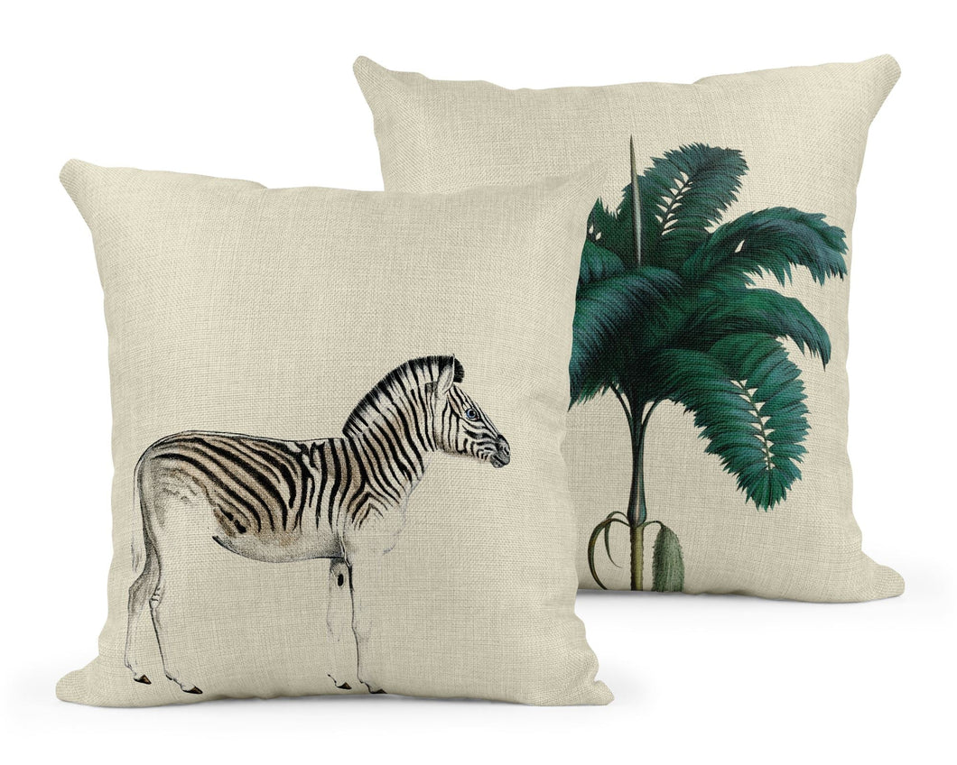 Wholesale Darwin's Menagerie Placid Zebra Cushion - Mustard and Gray Trade Homeware and Gifts - Made in Britain