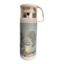 Load image into Gallery viewer, Wholesale Darwin&#39;s Menagerie Scene Green Vintage Style Flask - Mustard and Gray Trade Homeware and Gifts - Made in Britain
