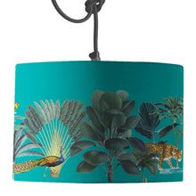 Load image into Gallery viewer, Wholesale Darwin&#39;s Menagerie Terquoise Lamp Shade - Mustard and Gray Trade Homeware and Gifts - Made in Britain
