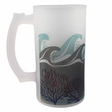 Load image into Gallery viewer, Wholesale Deep Blue Sea Frosted Beer Stein - Mustard and Gray Trade Homeware and Gifts - Made in Britain
