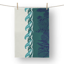 Load image into Gallery viewer, Wholesale Deep Blue Sea &quot;Night&quot; Tea Towel - Mustard and Gray Trade Homeware and Gifts - Made in Britain
