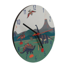 Load image into Gallery viewer, Wholesale Dinosaur Clock - Mustard and Gray Trade Homeware and Gifts - Made in Britain

