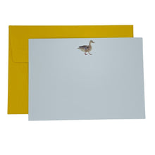 Load image into Gallery viewer, Wholesale Duck Notecard Set - Mustard and Gray Trade Homeware and Gifts - Made in Britain
