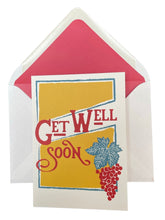 Load image into Gallery viewer, Wholesale Epoch Get Well Soon Card &quot;Grapes&quot; - Mustard and Gray Trade Homeware and Gifts - Made in Britain
