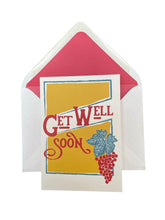 Load image into Gallery viewer, Wholesale Epoch Get Well Soon Card &quot;Grapes&quot; - Mustard and Gray Trade Homeware and Gifts - Made in Britain

