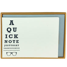 Load image into Gallery viewer, Wholesale Eye Test Thank You Notecard Set - Mustard and Gray Trade Homeware and Gifts - Made in Britain

