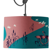 Load image into Gallery viewer, Wholesale Flamingo Lamp Shade - Mustard and Gray Trade Homeware and Gifts - Made in Britain
