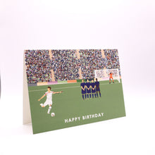 Load image into Gallery viewer, Wholesale Football Birthday Card - Mustard and Gray Trade Homeware and Gifts - Made in Britain
