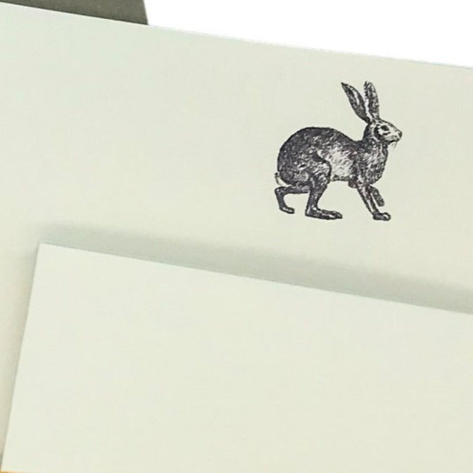 Wholesale Hare Writing Paper Compendium - Mustard and Gray Trade Homeware and Gifts - Made in Britain