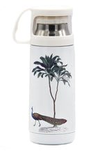Load image into Gallery viewer, Wholesale Hasty Elephant &amp; Strutting Peacock Vintage Style Flask - Mustard and Gray Trade Homeware and Gifts - Made in Britain
