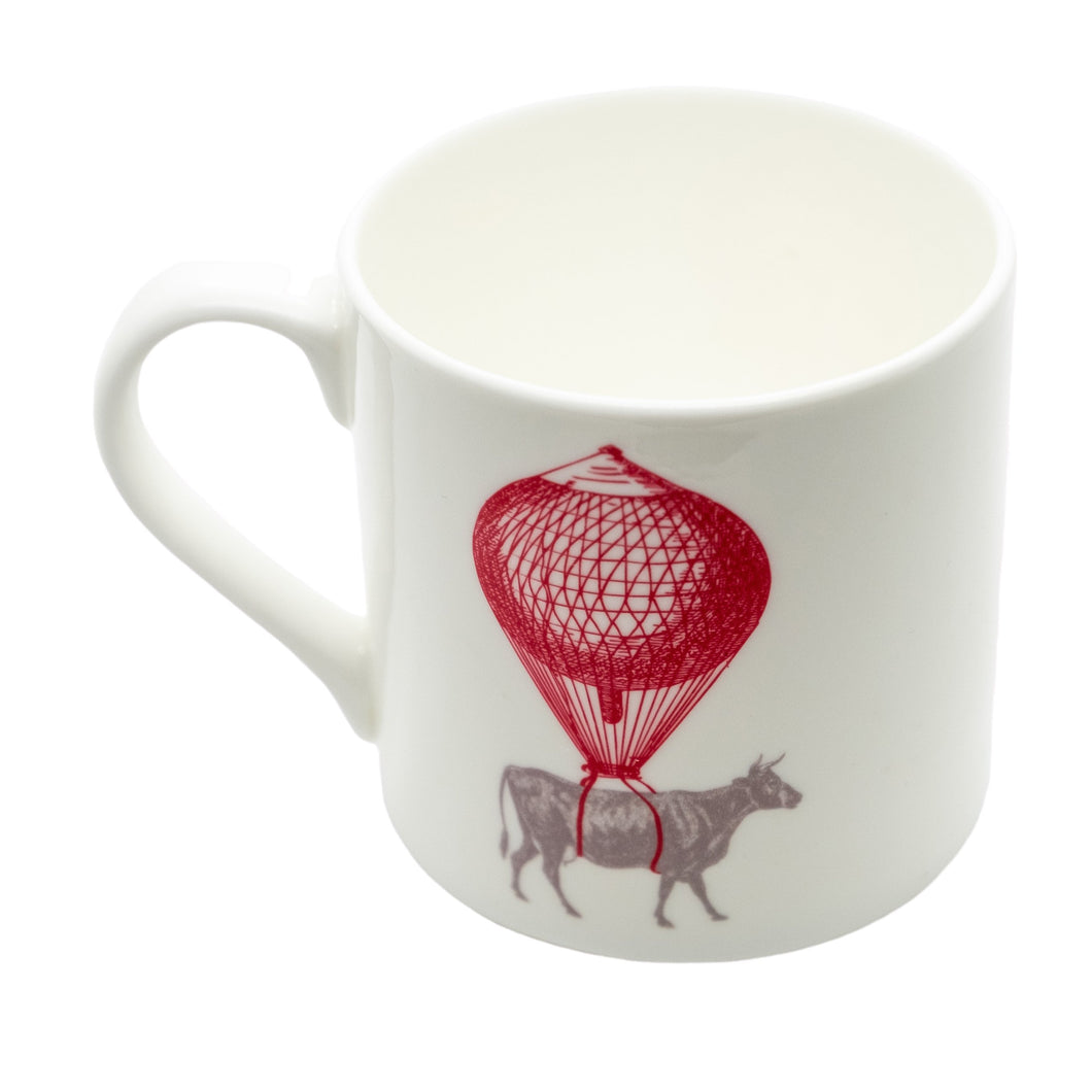 Wholesale High Life Cow 350ml Mug - Mustard and Gray Trade Homeware and Gifts - Made in Britain