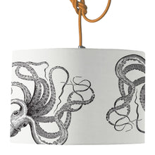 Load image into Gallery viewer, Wholesale Kraken Can Can Lamp Shade - Mustard and Gray Trade Homeware and Gifts - Made in Britain
