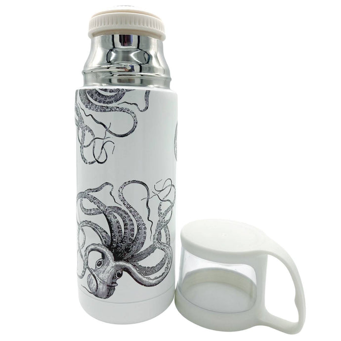 Wholesale Kraken Can Can Vintage Style Flask - Mustard and Gray Trade Homeware and Gifts - Made in Britain