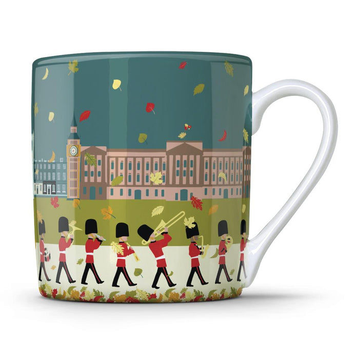 Wholesale London Seasons Autumn 350ml Mug - Mustard and Gray Trade Homeware and Gifts - Made in Britain
