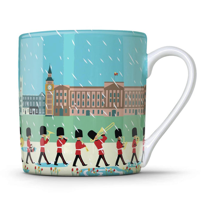 Wholesale London Seasons Spring 350ml Mug - Mustard and Gray Trade Homeware and Gifts - Made in Britain